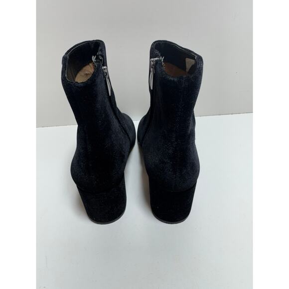 Franco Sarto L-Jubilee Velvet Women’s Black Ankle Boots Sz 8.5M Side Zip - Picture 8 of 9